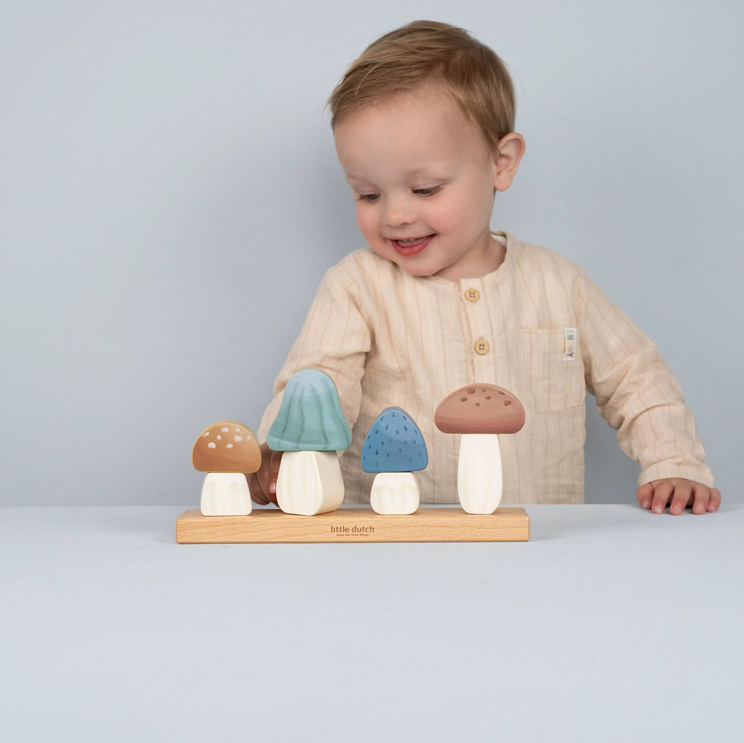 Little Dutch - Stacking Puzzle Mushrooms - Forest Friends - Mabel & Fox