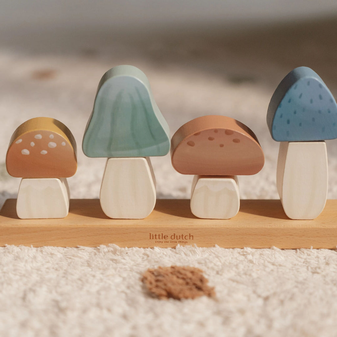 Little Dutch - Stacking Puzzle Mushrooms - Forest Friends - Mabel & Fox