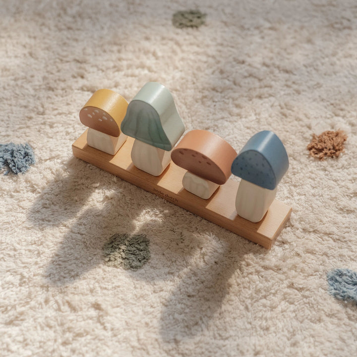 Little Dutch - Stacking Puzzle Mushrooms - Forest Friends - Mabel & Fox