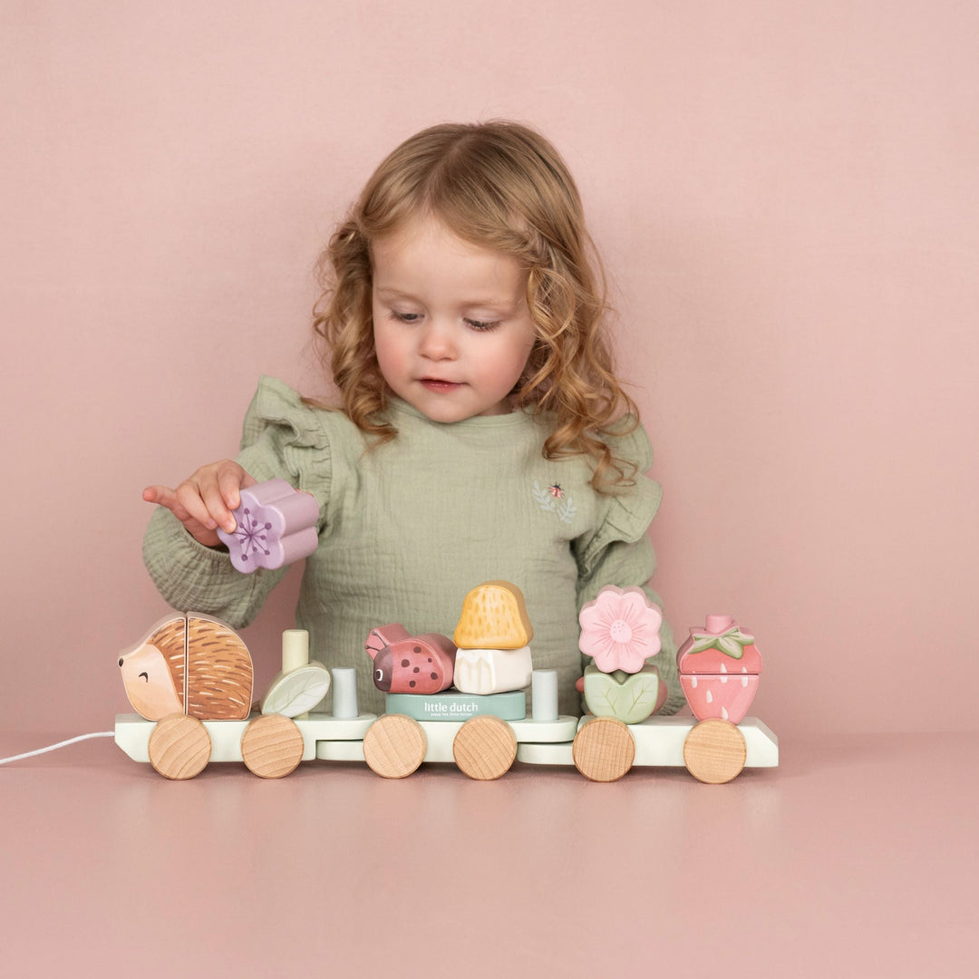 Little Dutch - Stacking Train Hedgehog - Fairy Garden - Mabel & Fox