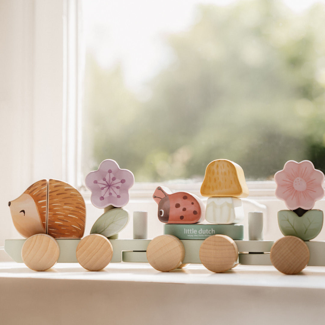 Little Dutch - Stacking Train Hedgehog - Fairy Garden - Mabel & Fox