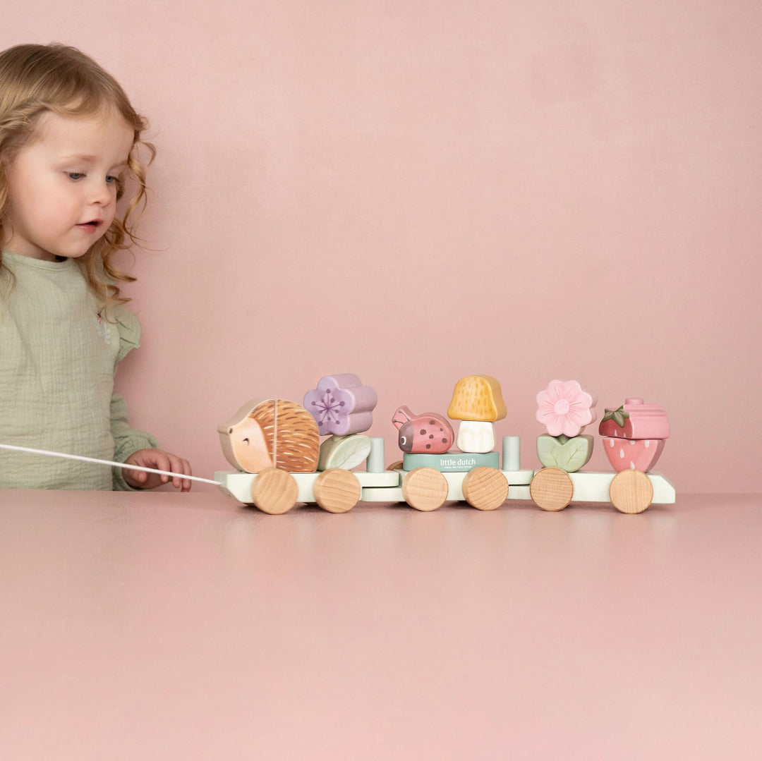 Little Dutch - Stacking Train Hedgehog - Fairy Garden - Mabel & Fox