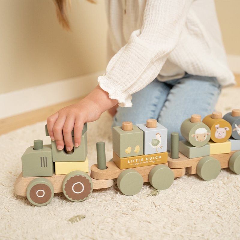 Little Dutch - Stacking Train Tractor - Little Farm - Mabel & Fox
