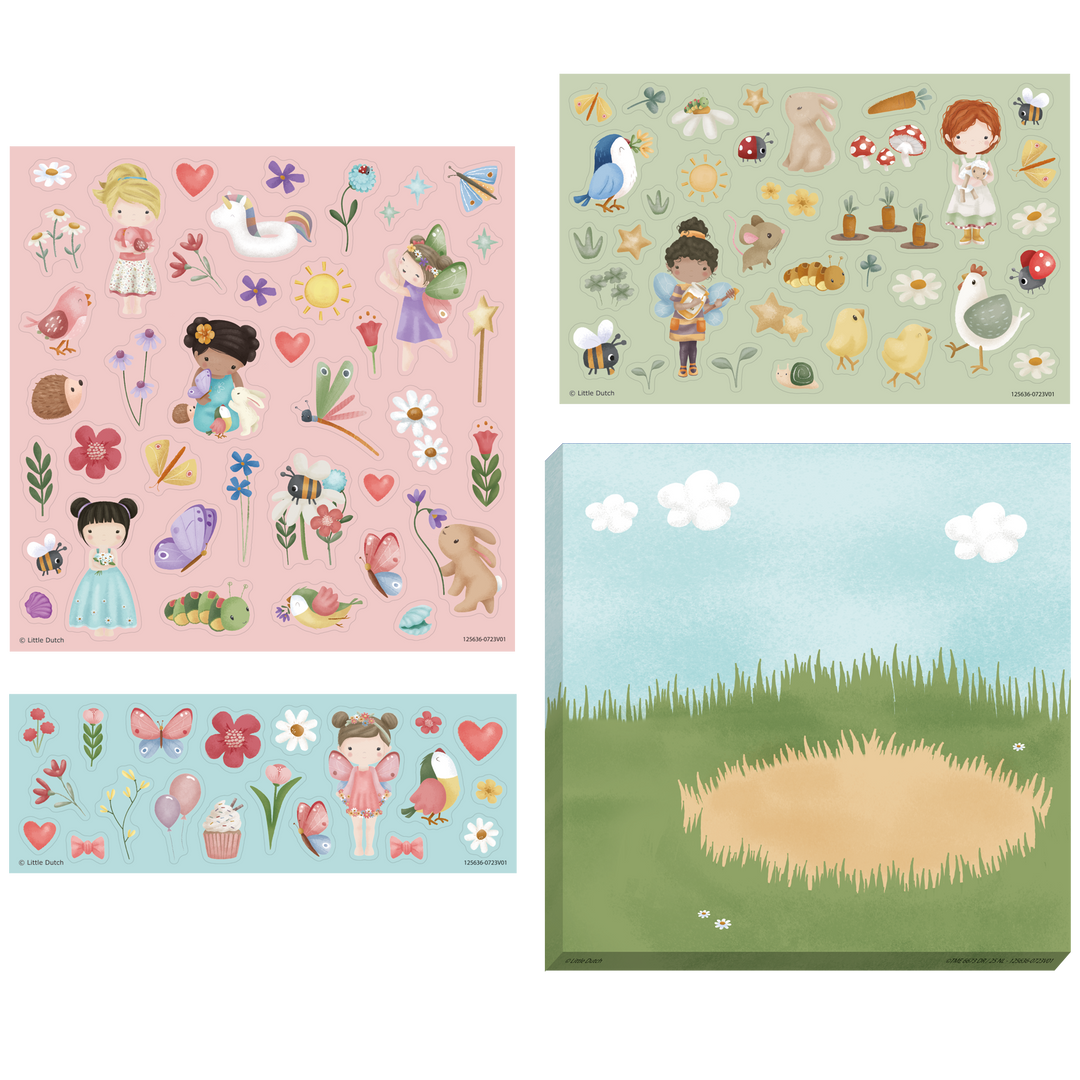 Little Dutch - Stickerset - Rosa & Friends - Mabel & Fox