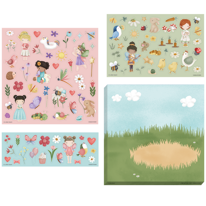 Little Dutch - Stickerset - Rosa & Friends - Mabel & Fox
