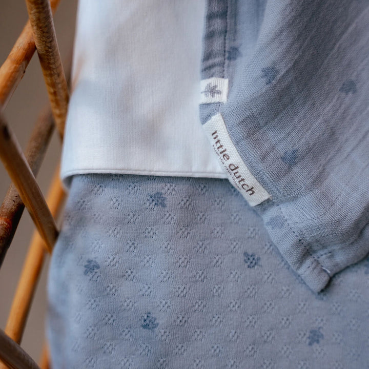 Little Dutch - Swaddle Muslin - Pure Denim Blue - Mabel & Fox