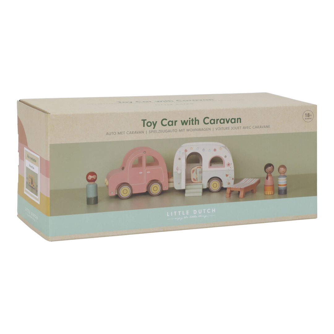 Little Dutch - Toy Car with Caravan - Mabel & Fox