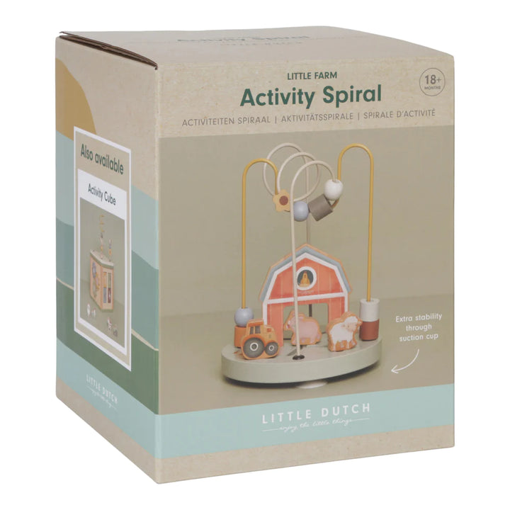 Little Dutch - Wooden Activity Spiral - Little Farm - Mabel & Fox