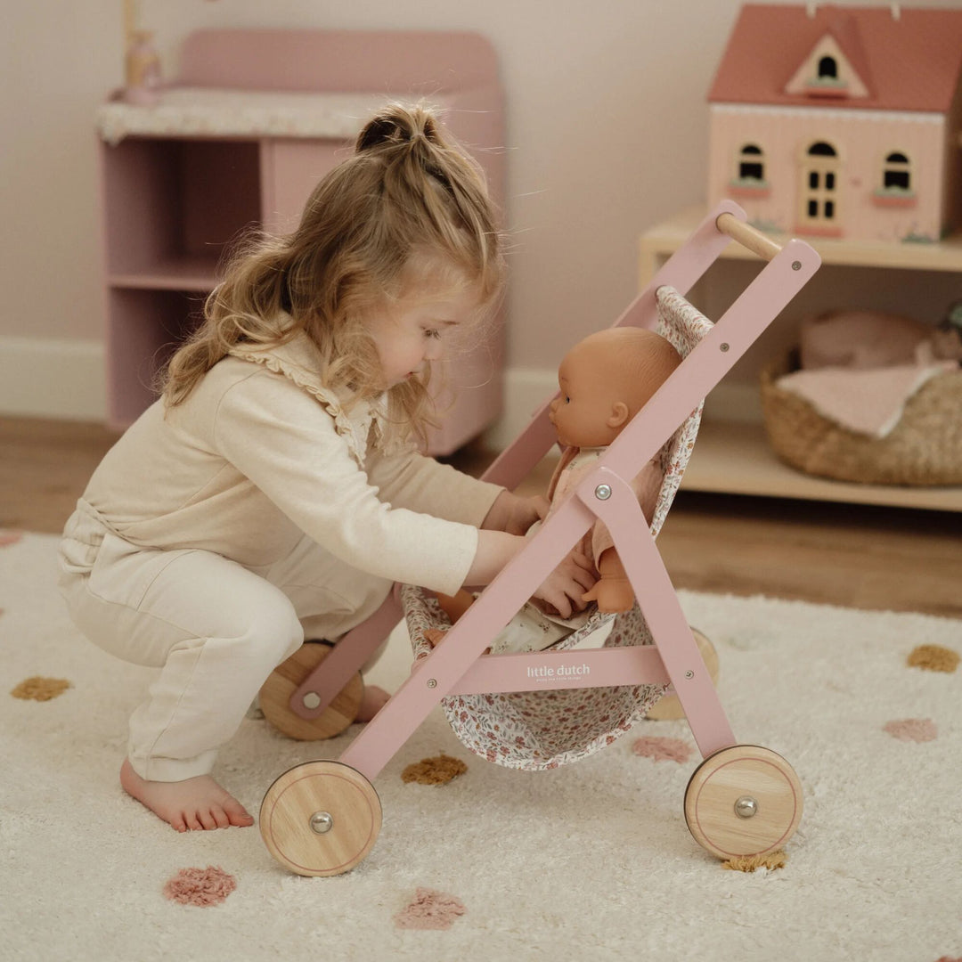 Little Dutch - Wooden Doll Stroller - Mabel & Fox