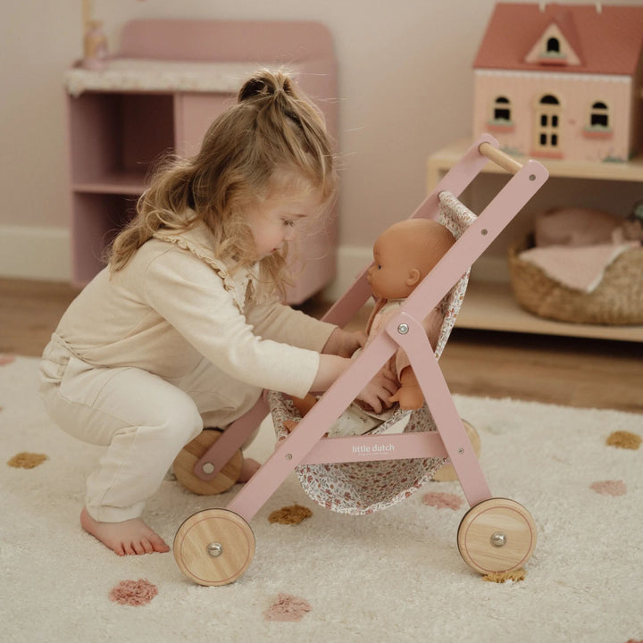 Little Dutch - Wooden Doll Stroller - Mabel & Fox