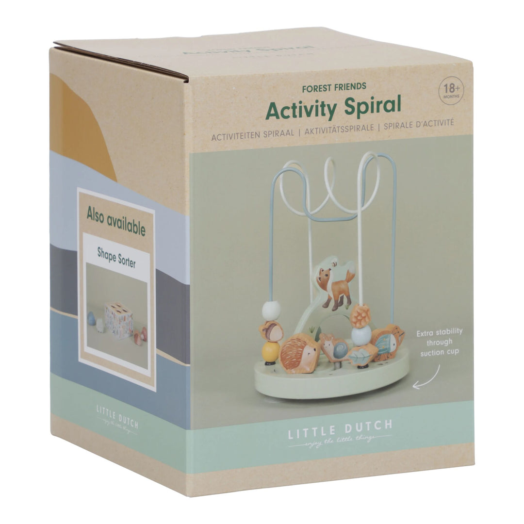 Little Dutch - Wooden Fox Activity Spiral - Forest Friends - Mabel & Fox