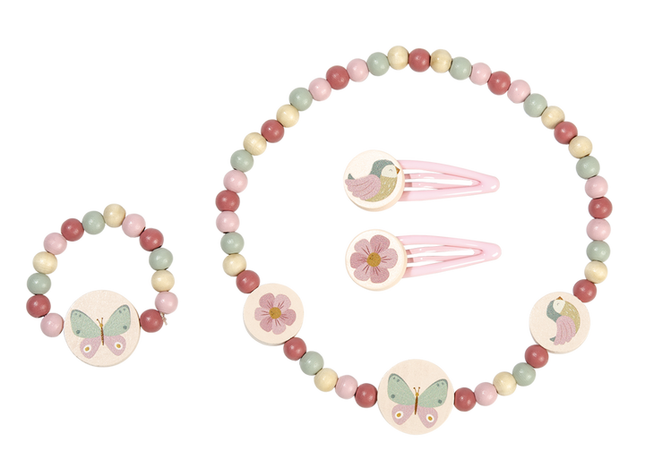 Little Dutch - Wooden Jewellery Set - Flowers - Mabel & Fox