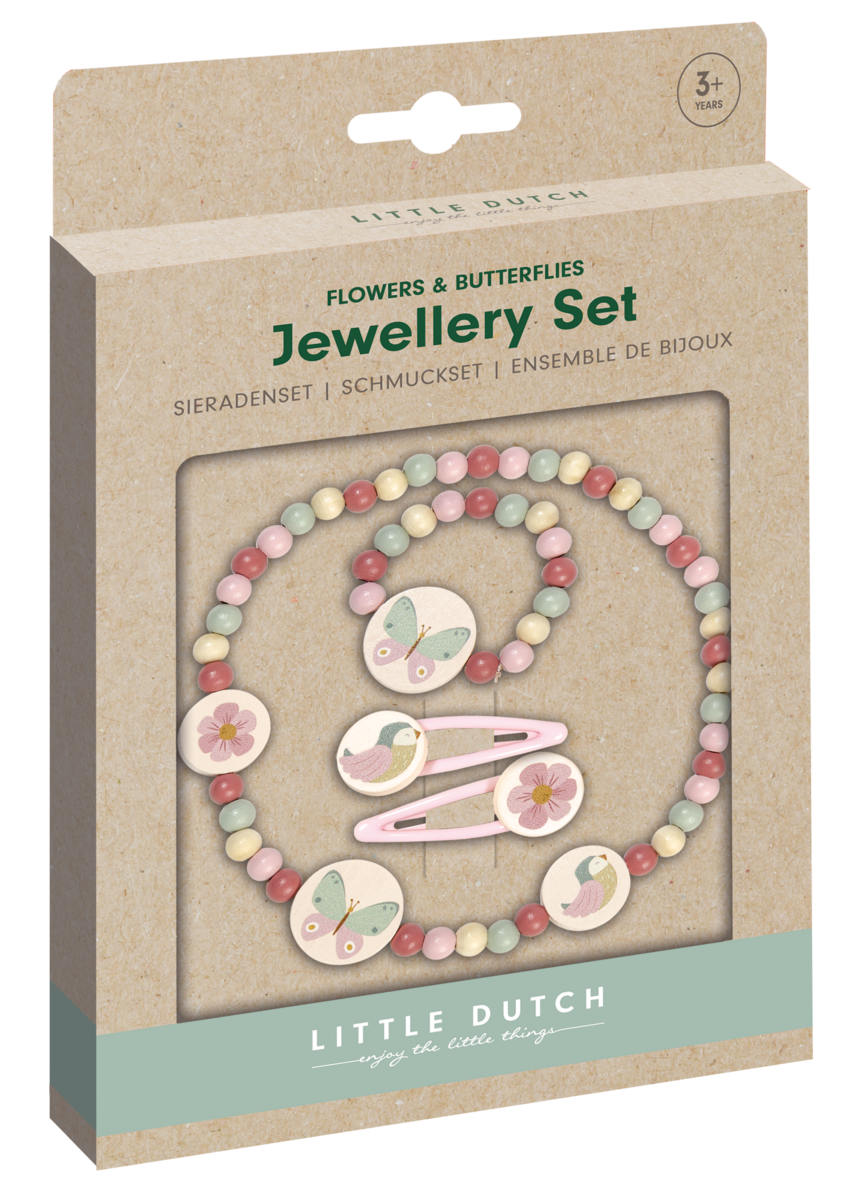 Little Dutch - Wooden Jewellery Set - Flowers - Mabel & Fox