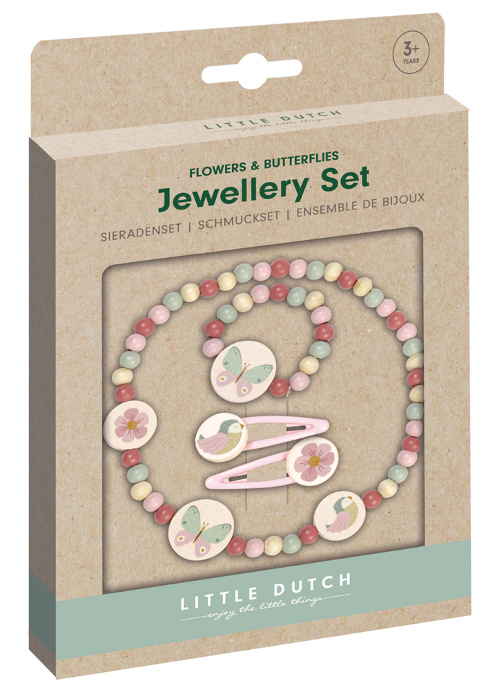 Little Dutch - Wooden Jewellery Set - Flowers - Mabel & Fox