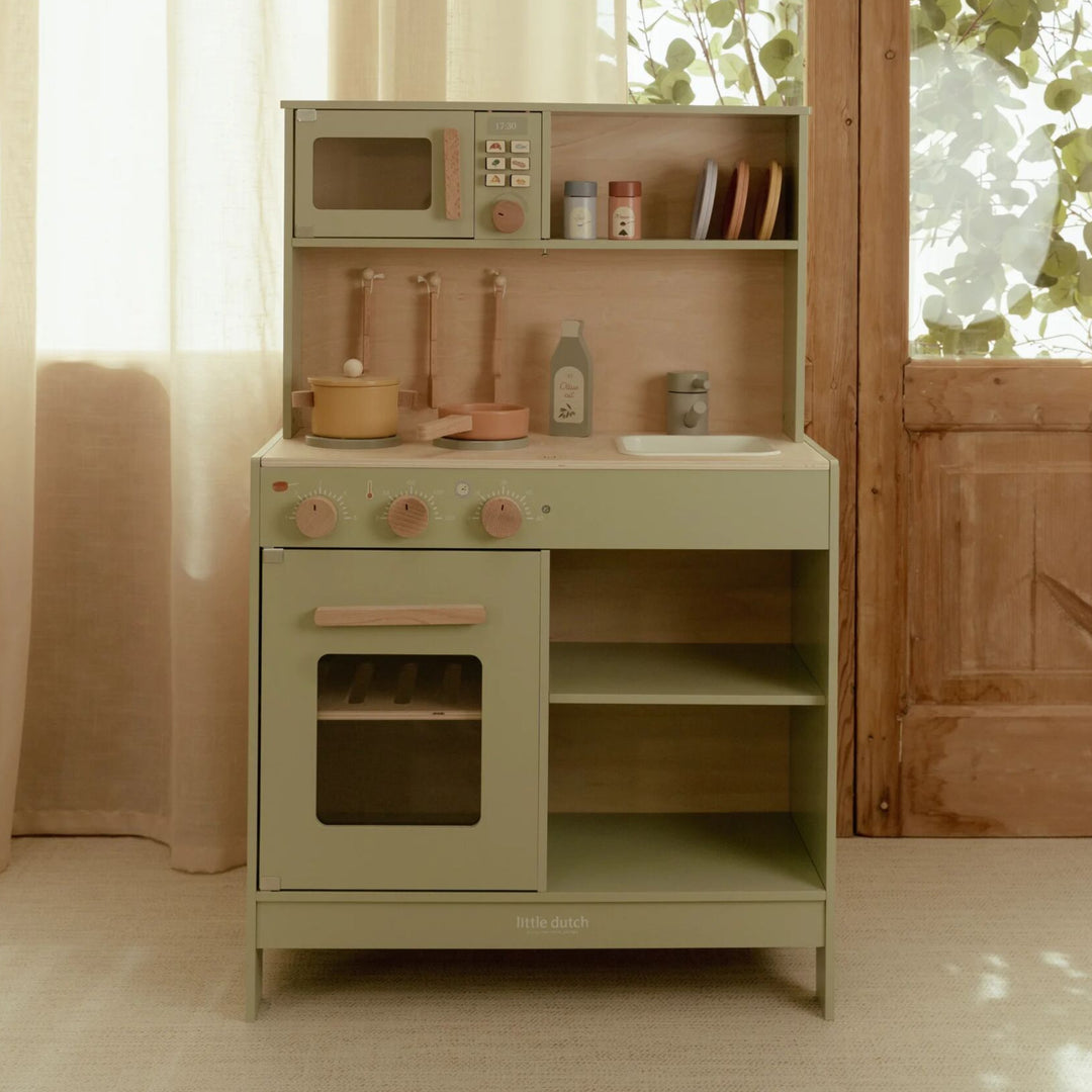 Little Dutch - Wooden Play Kitchen - Mint - Mabel & Fox