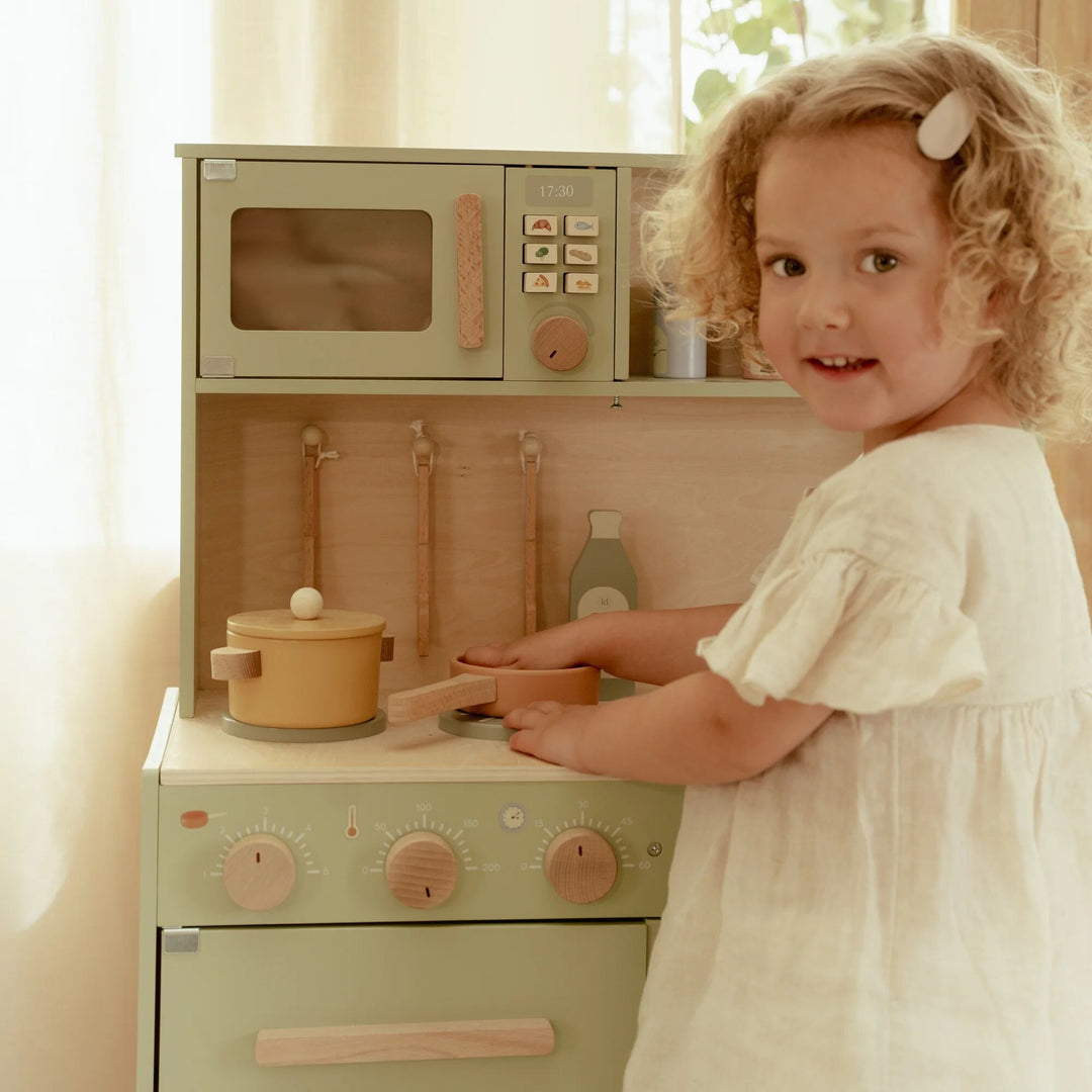 Little Dutch - Wooden Play Kitchen - Mint - Mabel & Fox