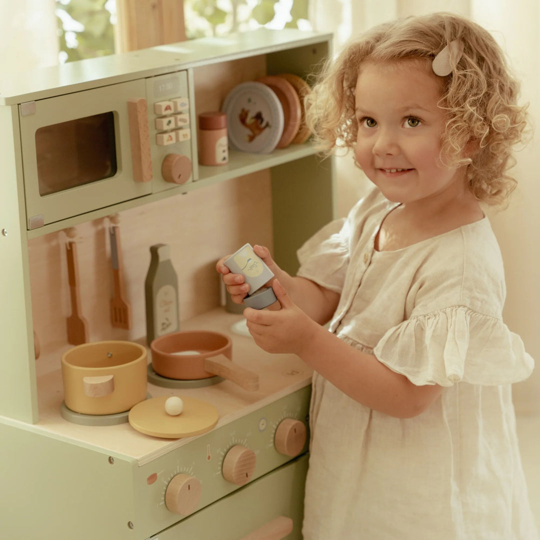 Little Dutch - Wooden Play Kitchen - Mint - Mabel & Fox