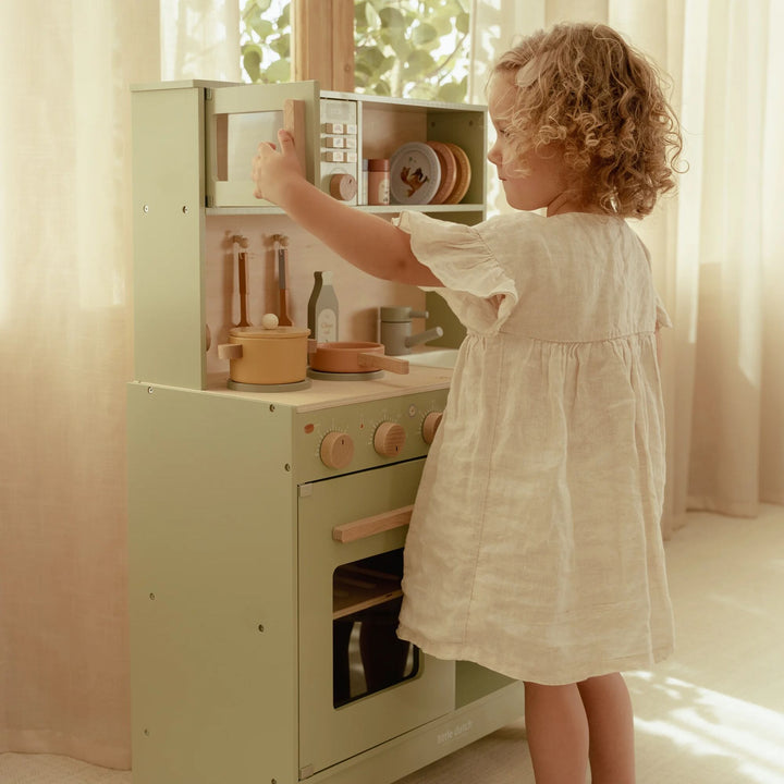 Little Dutch - Wooden Play Kitchen - Mint - Mabel & Fox