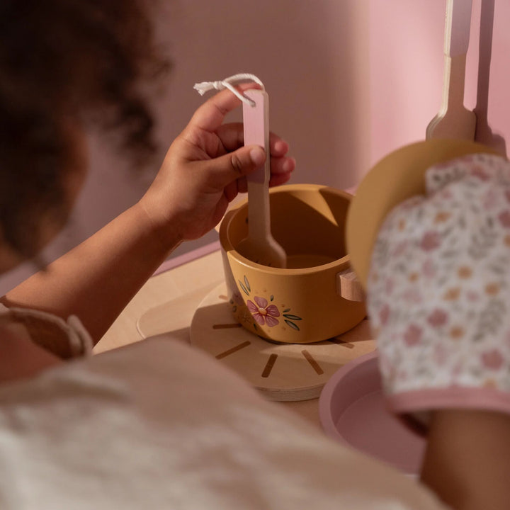 Little Dutch - Wooden Play Kitchen - Pink - Mabel & Fox