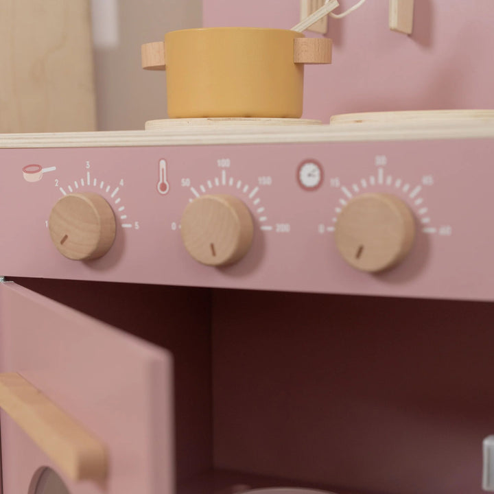 Little Dutch - Wooden Play Kitchen - Pink - Mabel & Fox