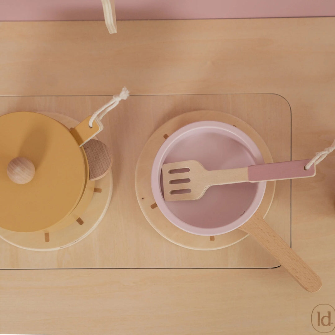 Little Dutch - Wooden Play Kitchen - Pink - Mabel & Fox