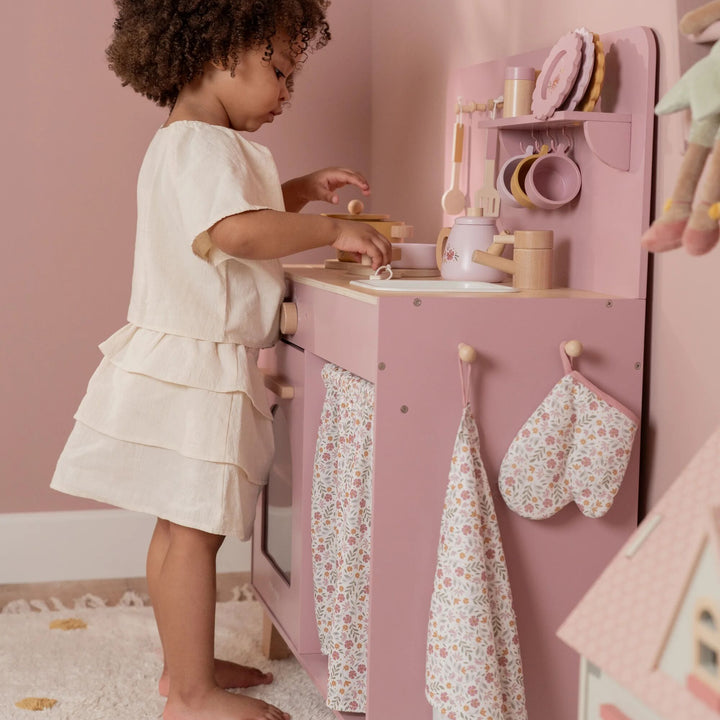 Little Dutch - Wooden Play Kitchen - Pink - Mabel & Fox