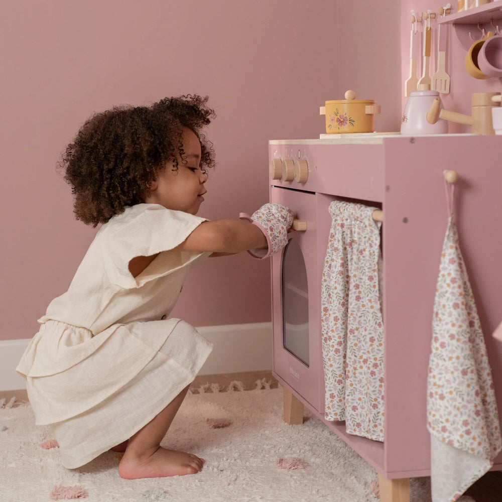 Little Dutch - Wooden Play Kitchen - Pink - Mabel & Fox