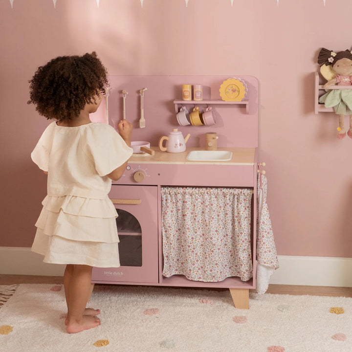 Little Dutch - Wooden Play Kitchen - Pink - Mabel & Fox