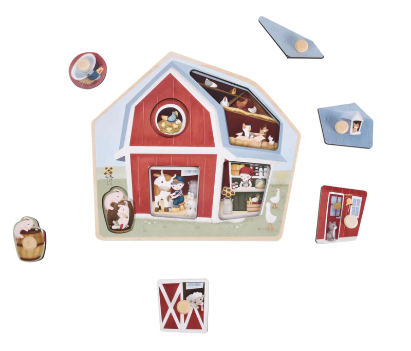 Little Dutch - Wooden Puzzle - Little Farm - Mabel & Fox