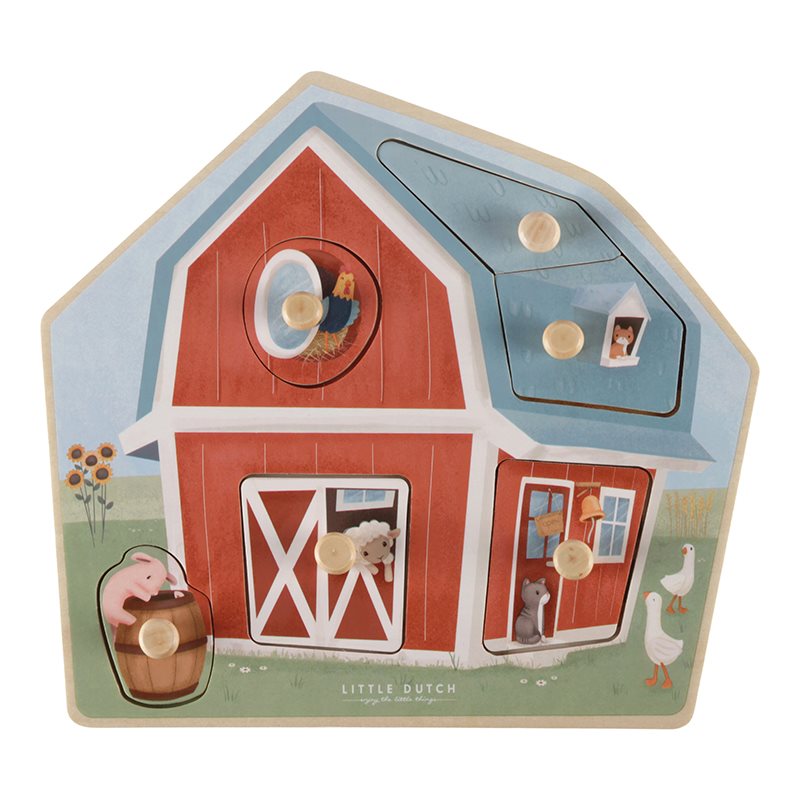 Little Dutch - Wooden Puzzle - Little Farm - Mabel & Fox