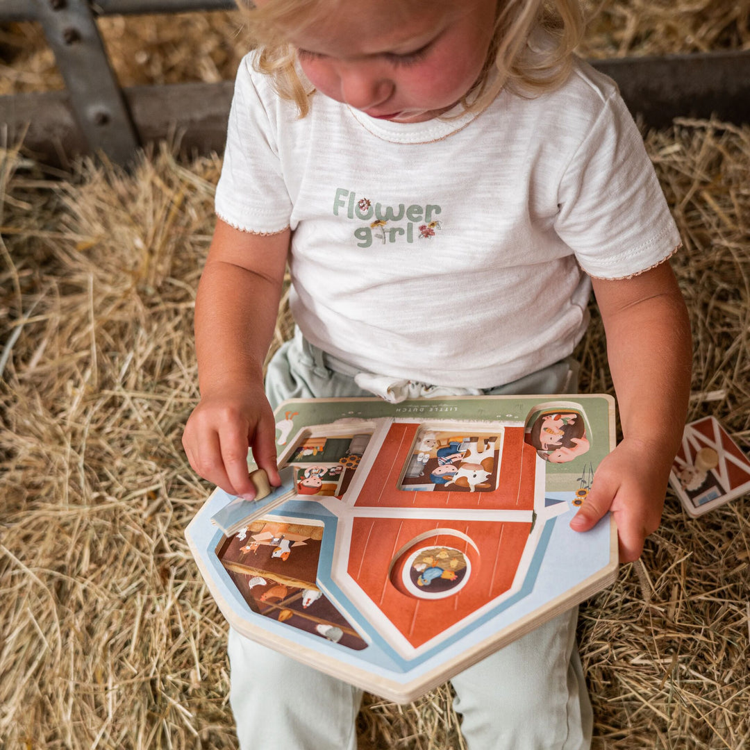 Little Dutch - Wooden Puzzle - Little Farm - Mabel & Fox