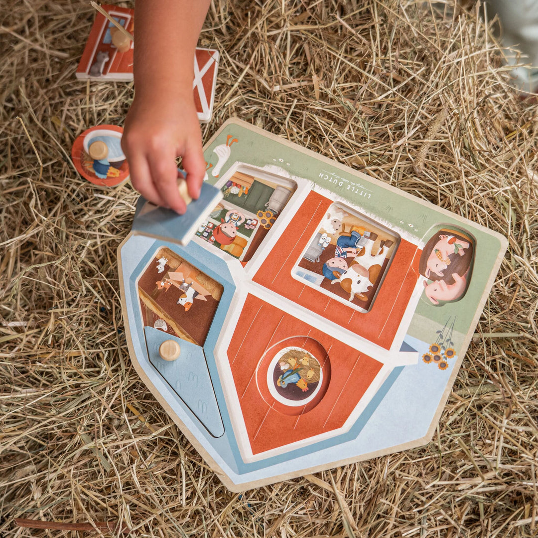 Little Dutch - Wooden Puzzle - Little Farm - Mabel & Fox