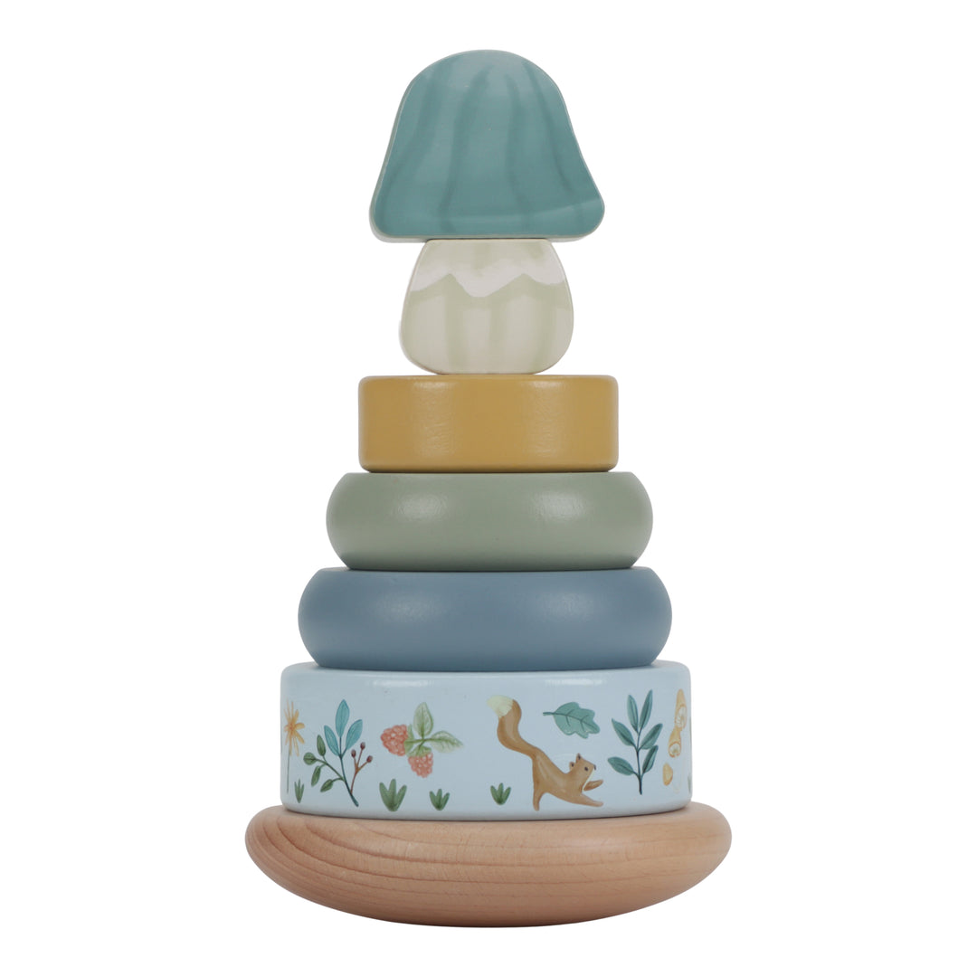 Little Dutch - Wooden Rocking Ring Stacker - Forest Friends - Mabel & Fox
