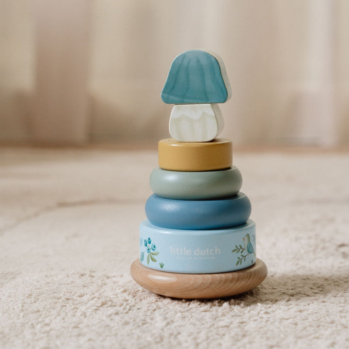 Little Dutch - Wooden Rocking Ring Stacker - Forest Friends - Mabel & Fox