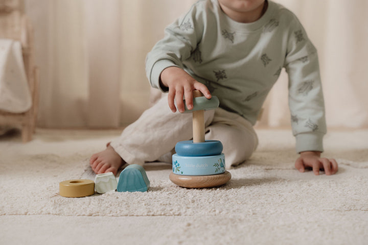 Little Dutch - Wooden Rocking Ring Stacker - Forest Friends - Mabel & Fox