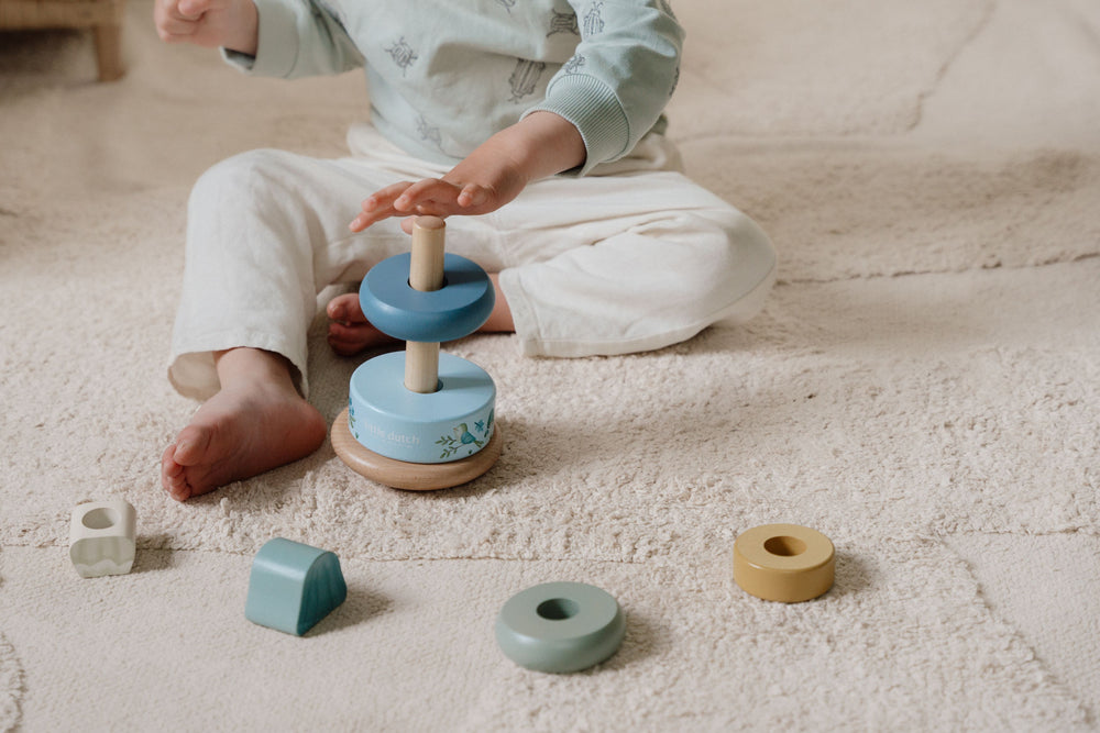 Little Dutch - Wooden Rocking Ring Stacker - Forest Friends - Mabel & Fox