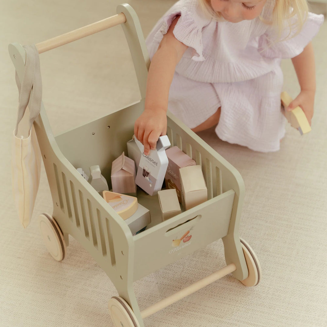 Little Dutch - Wooden Shopping Cart - Mabel & Fox