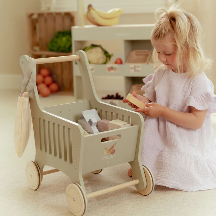 Little Dutch - Wooden Shopping Cart - Mabel & Fox