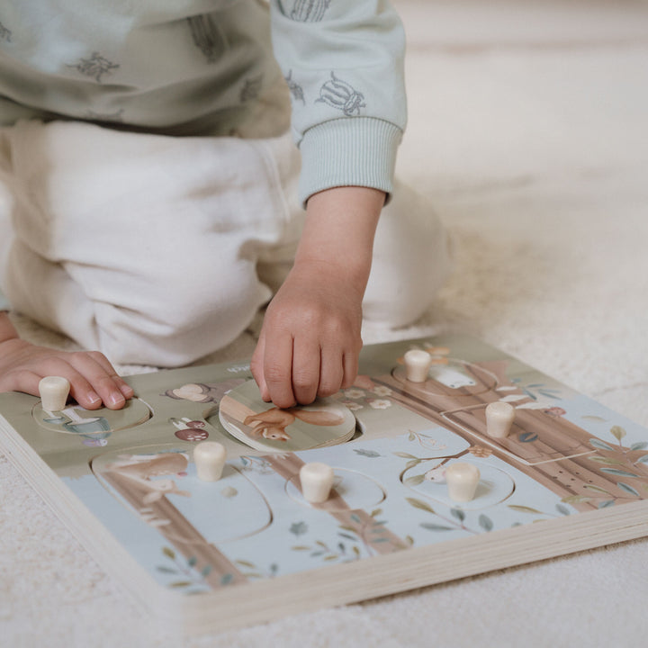 Little Dutch - Wooden Sound Puzzle - Forest Friends - Mabel & Fox