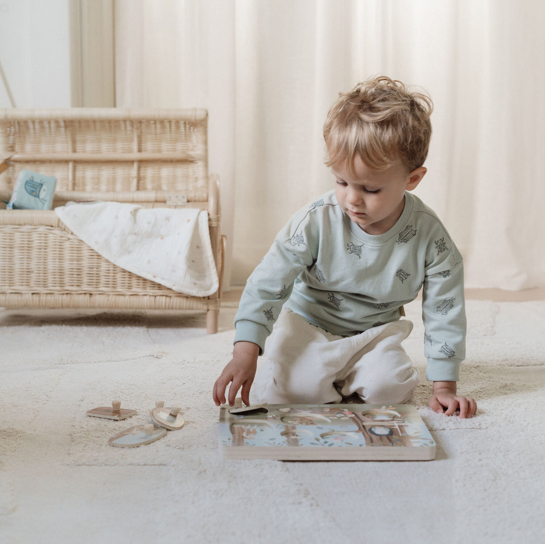 Little Dutch - Wooden Sound Puzzle - Forest Friends - Mabel & Fox