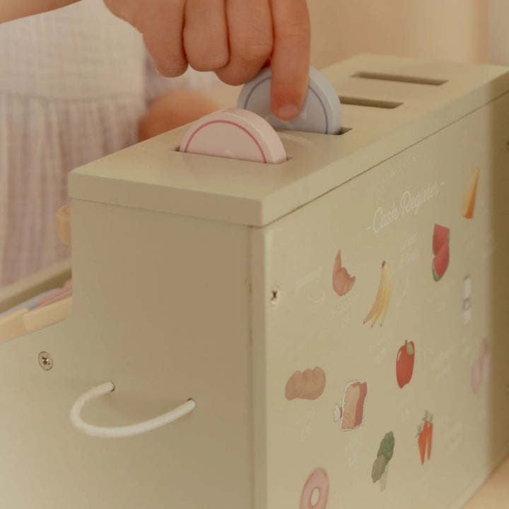 Little Dutch - Wooden Toy Cash Register With Scanner - Mabel & Fox