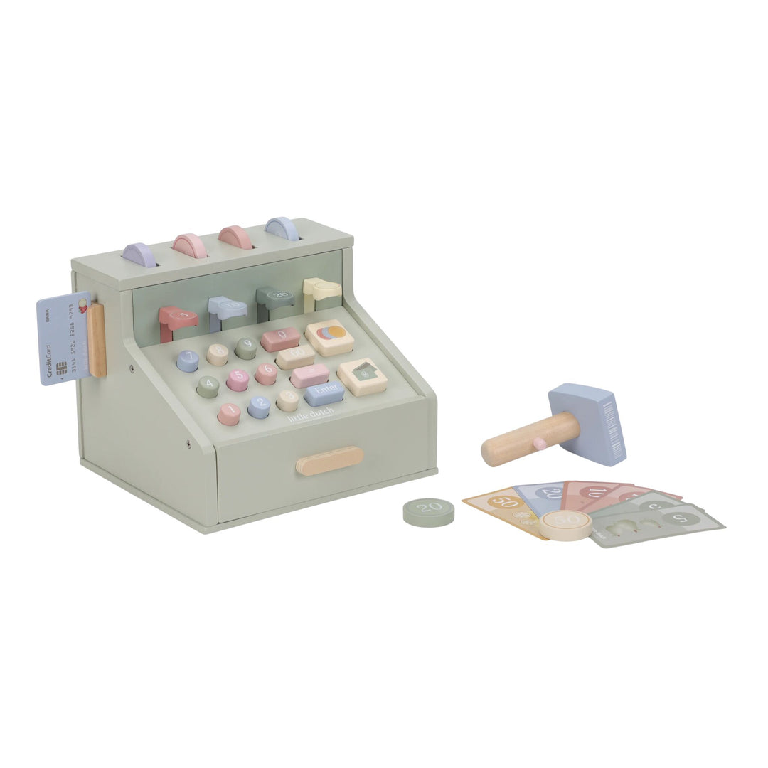 Little Dutch - Wooden Toy Cash Register With Scanner - Mabel & Fox