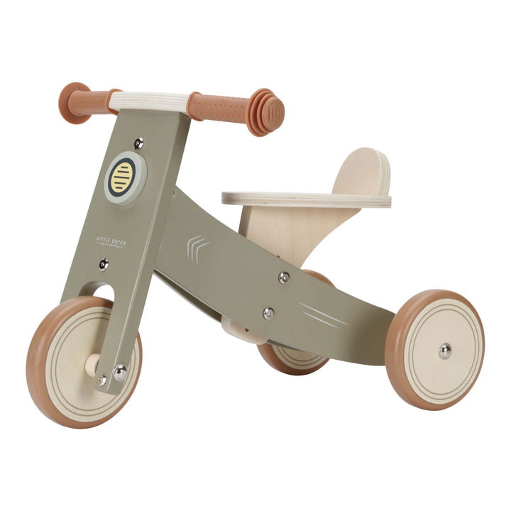 Little Dutch - Wooden Tricycle - Olive - Mabel & Fox