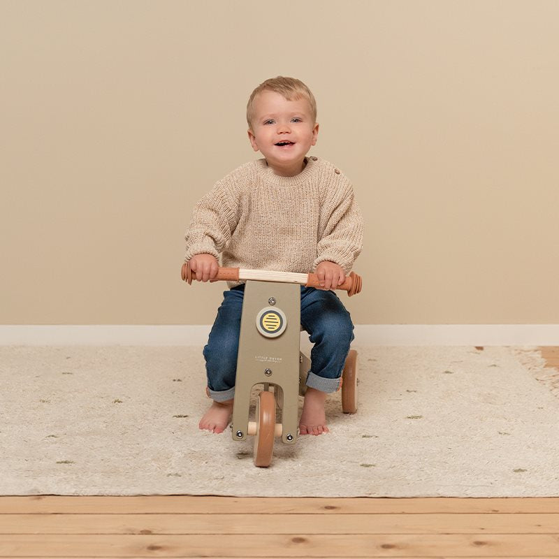 Little Dutch - Wooden Tricycle - Olive - Mabel & Fox