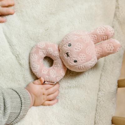 Little Dutch x Miffy - Pink Flower Rattle - Mabel & Fox