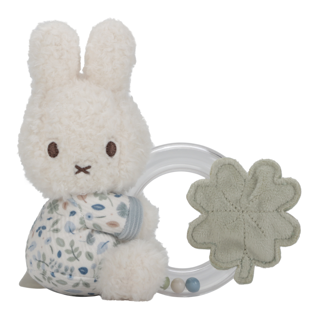 Little Dutch x Miffy - Rattle Ring - Lucky Leaves - Mabel & Fox
