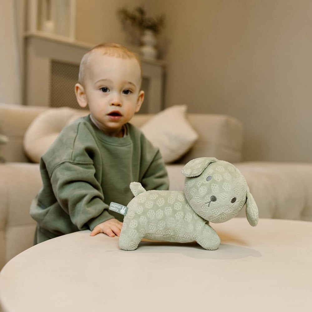 Little Dutch x Miffy - Snuffie Cuddle - Green Flower 25cm - Mabel & Fox