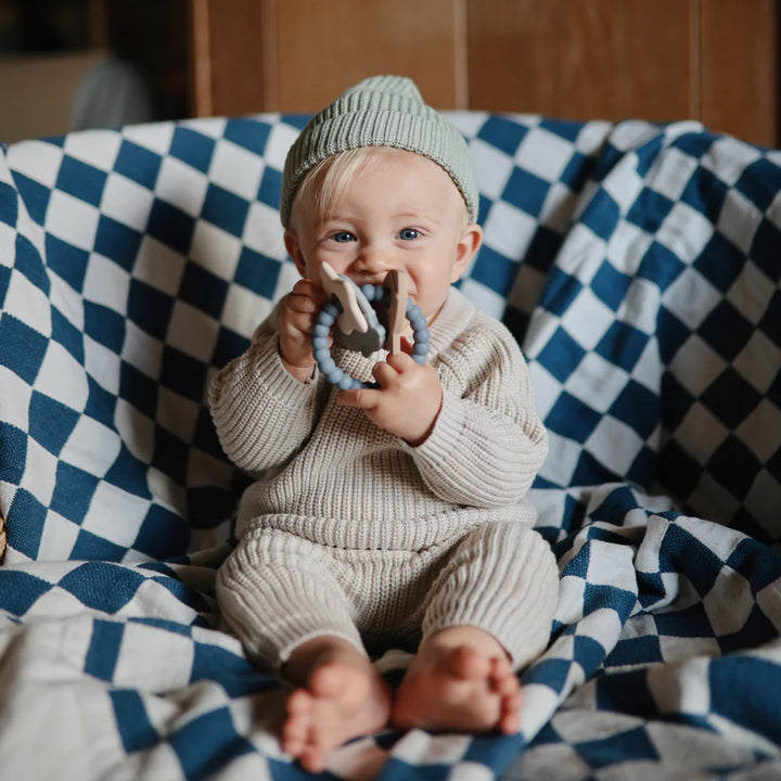 Mushie - Teething Ring -Space