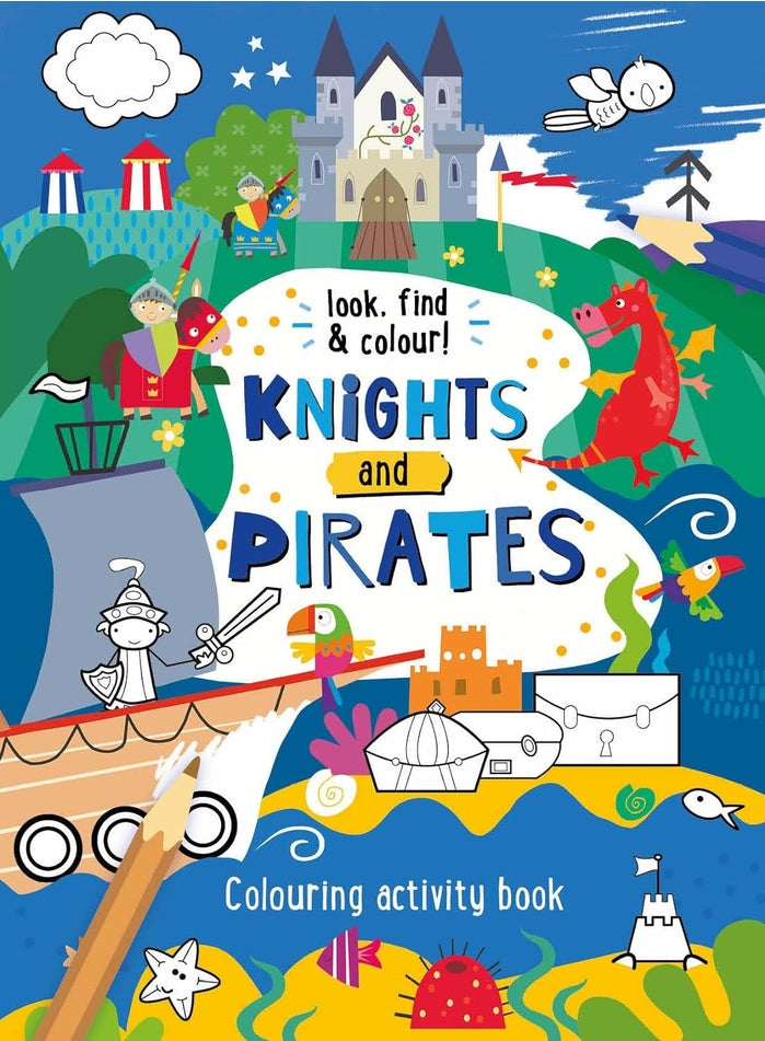 Look, Find and Colour Activity Book – Knights and Pirates - Mabel & Fox