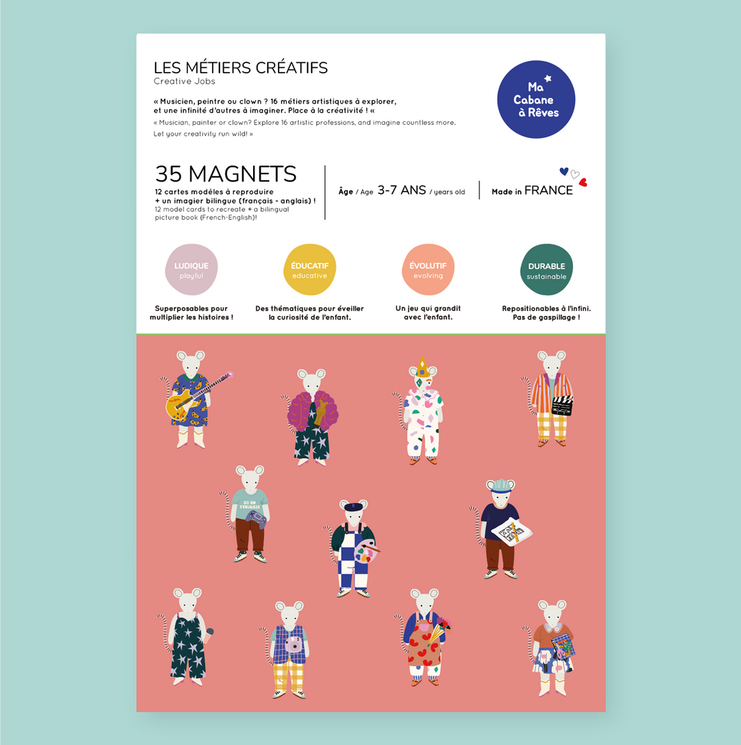 Ma Cabane À Rêves - Magnetic Game - Creative Jobs Mouse - Mabel & Fox